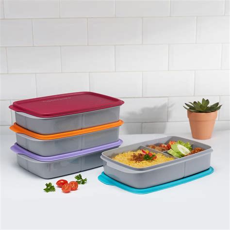 electric lunch box tupperware|Tupperware divided lunch container.